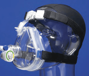 Flow Safe Deluxe Face Mask for use with disposable CPAP Circuit. PN: 10-57319.