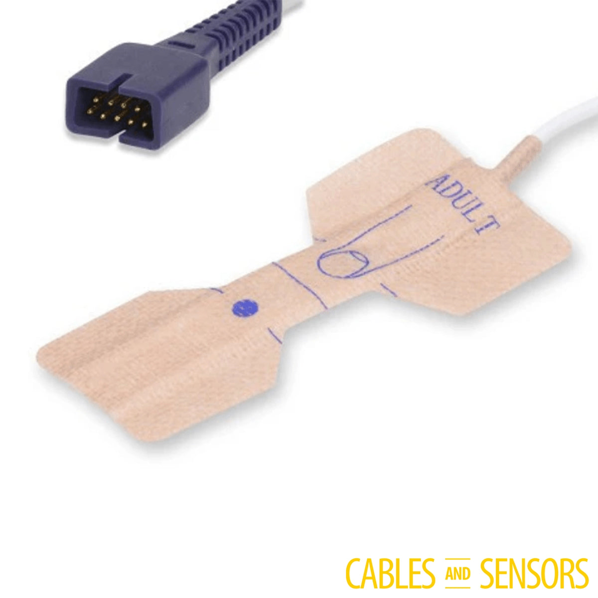 Nellcor OxiMax Compatible SpO2 Sensor, Adult (MAX-A)