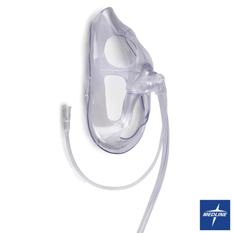 OxyMask™ , Adult Oxygen Mask with ETCO2 Monitoring, One Size Fits Most, 7' Universal Oxygen Tubing 