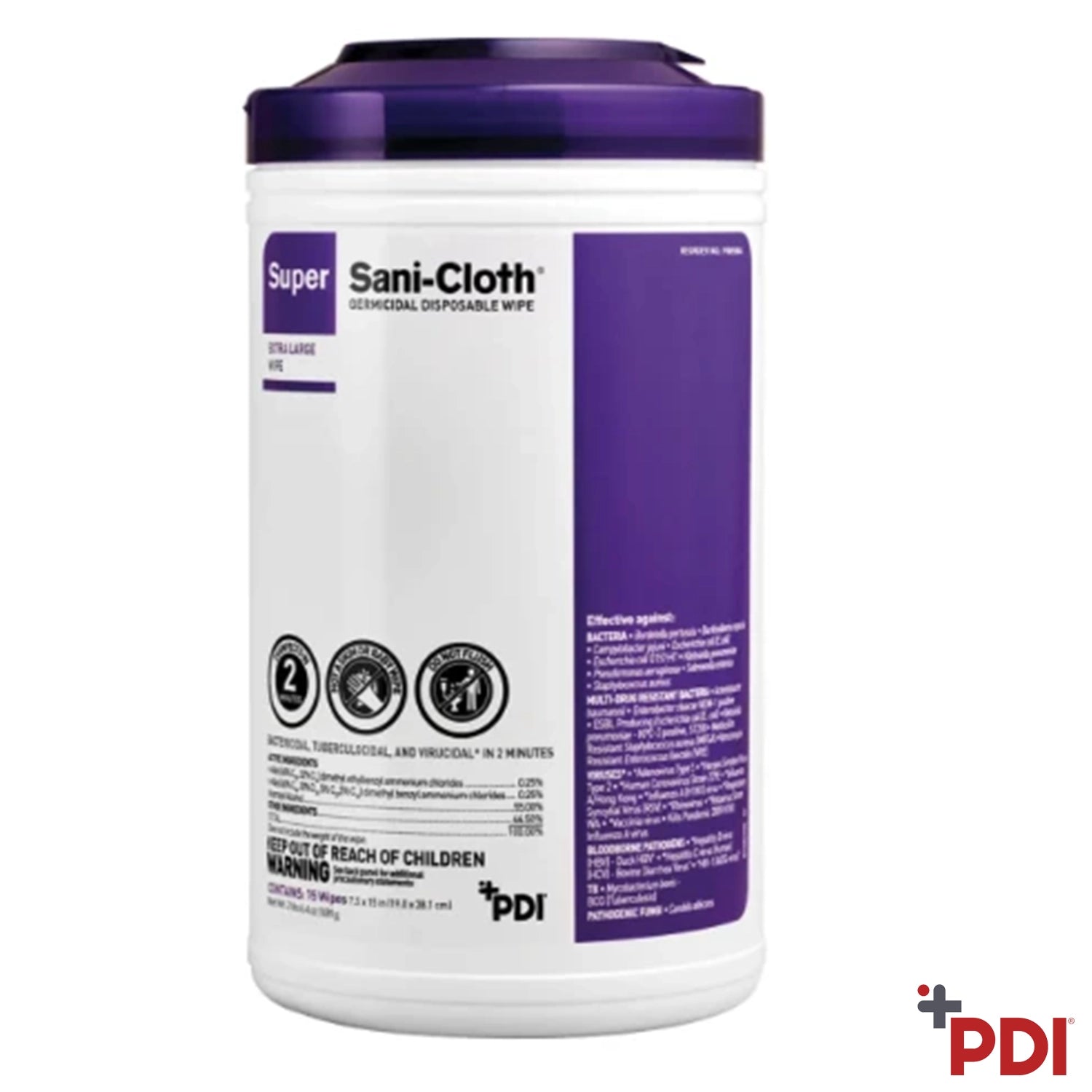 PDI Super Sani-Cloth Germicidal Disposable Wipe XL, 6/Case 