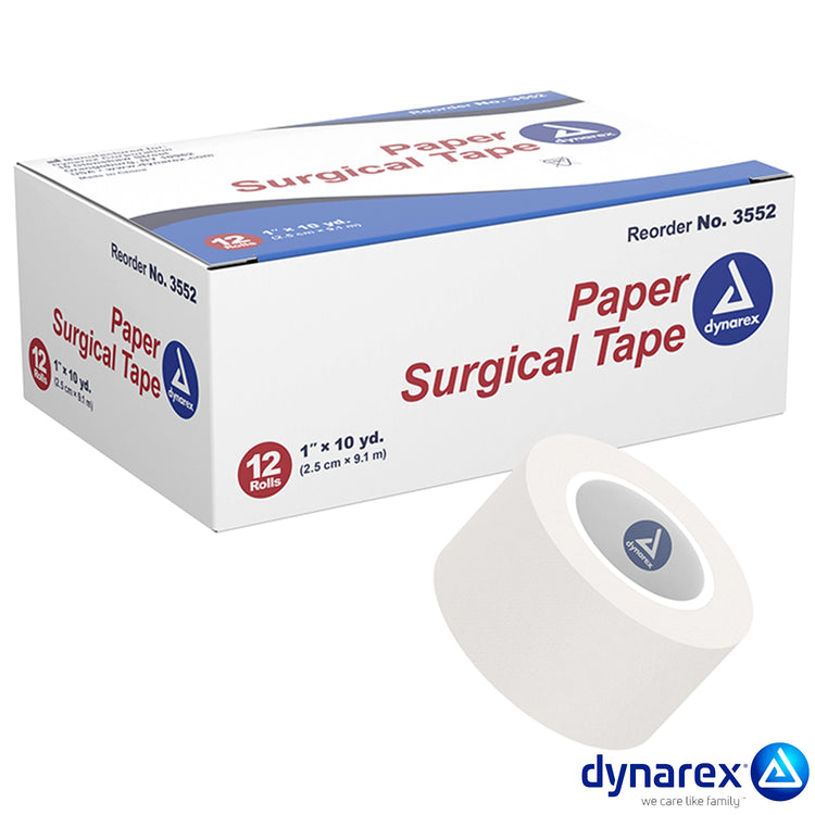 Paper Surgical Tape, 1" x 10 yd, Box of 12 