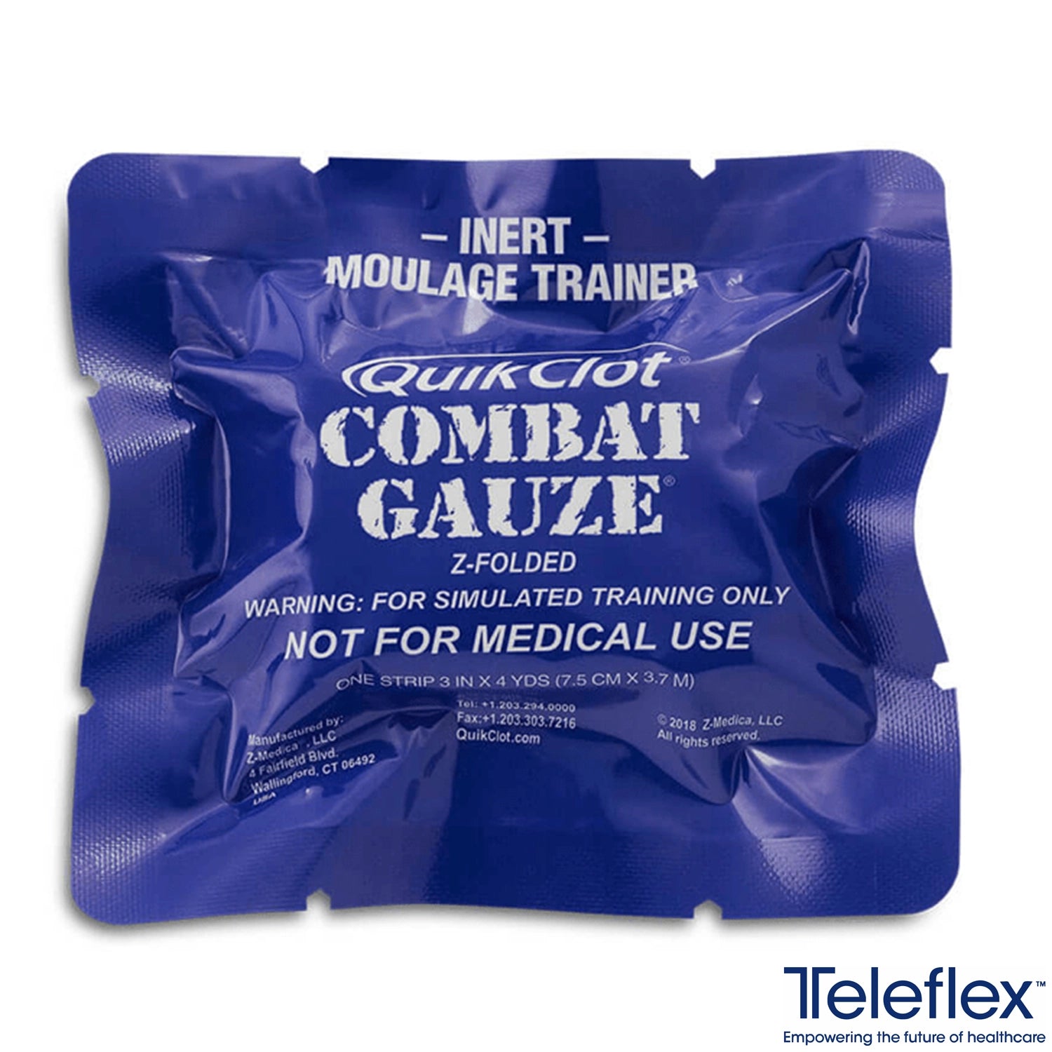 QuikClot Combat Gauze Moulage Trainer  Gauze Z-Folded PN:TF-273