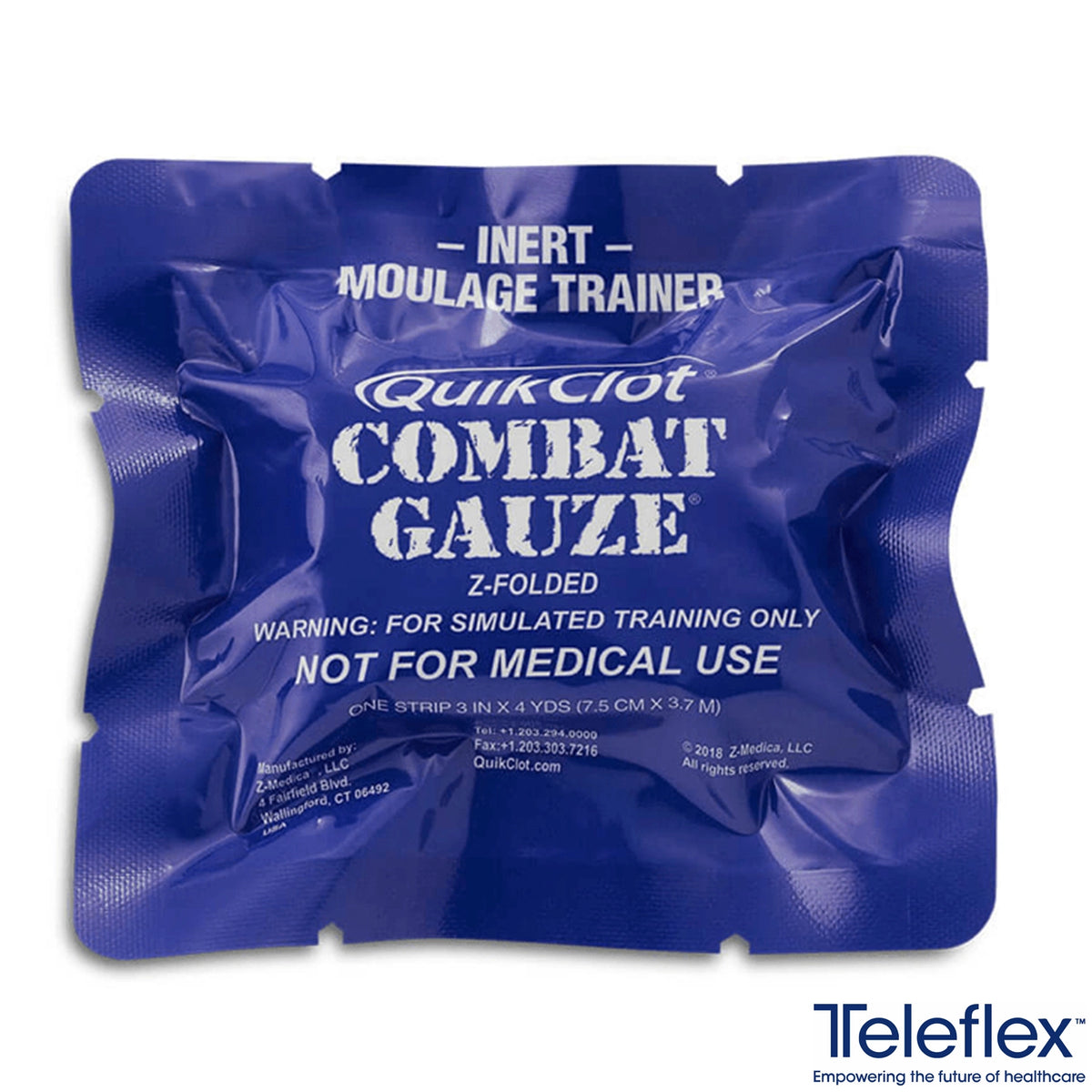 QuikClot Combat Gauze Moulage Trainer  Gauze Z-Folded PN:TF-273