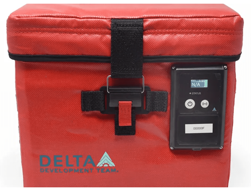 Red Delta ICE 2L Smart Blood Box for Transport. PN A-001356RD