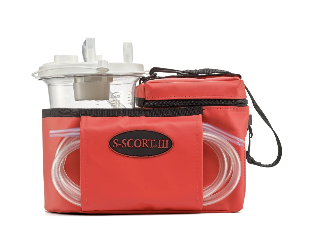 S-Scort III High quality portable suction device for fire-rescue and EMS.