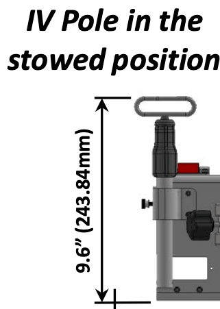 Single Sapphire Pro Mount With 1 Telescoping IV Pole - Pacific Biomedical