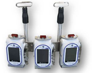 Triple Sapphire Bridge Mount with Universal Pole Mount and Integrated IV Poles - Pacific Biomedical