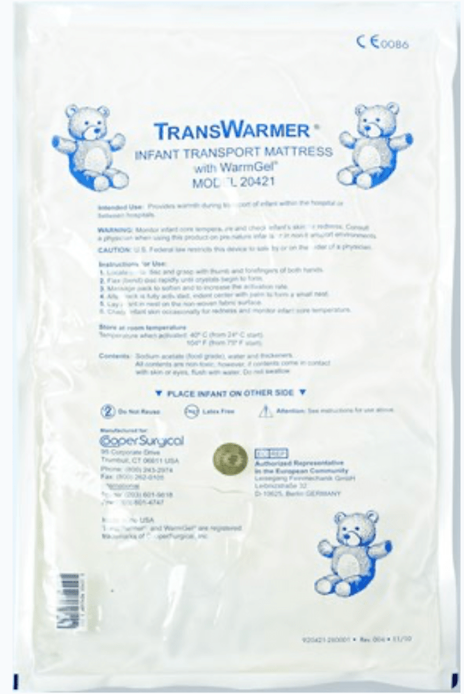 TransWarmer Infant Transport Mattress - Pacific Biomedical