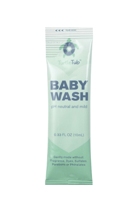 TurtleTub Baby Wash Single Use Packets - 10mL Neutral pH Mild Baby Wash - Pacific Biomedical