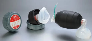 Tactical Pocket BVM deployed showing black bag and transparent mask