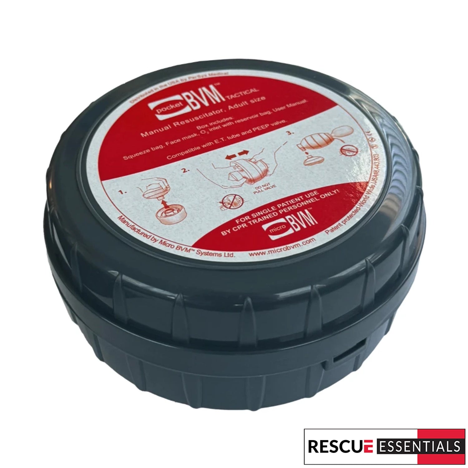 Tactical Pocket BVM - Black Compact Resuscitator