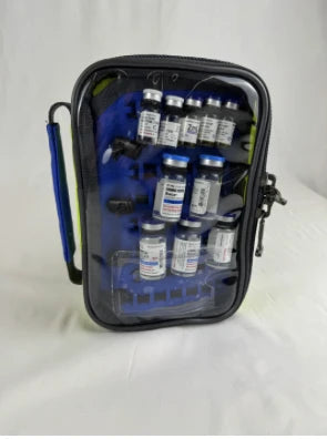 Front view of the Narcotics On Demand 1.0 pouch for EMS and Alt Site Medicine. PN: 10-03624 from The Resus Tailor