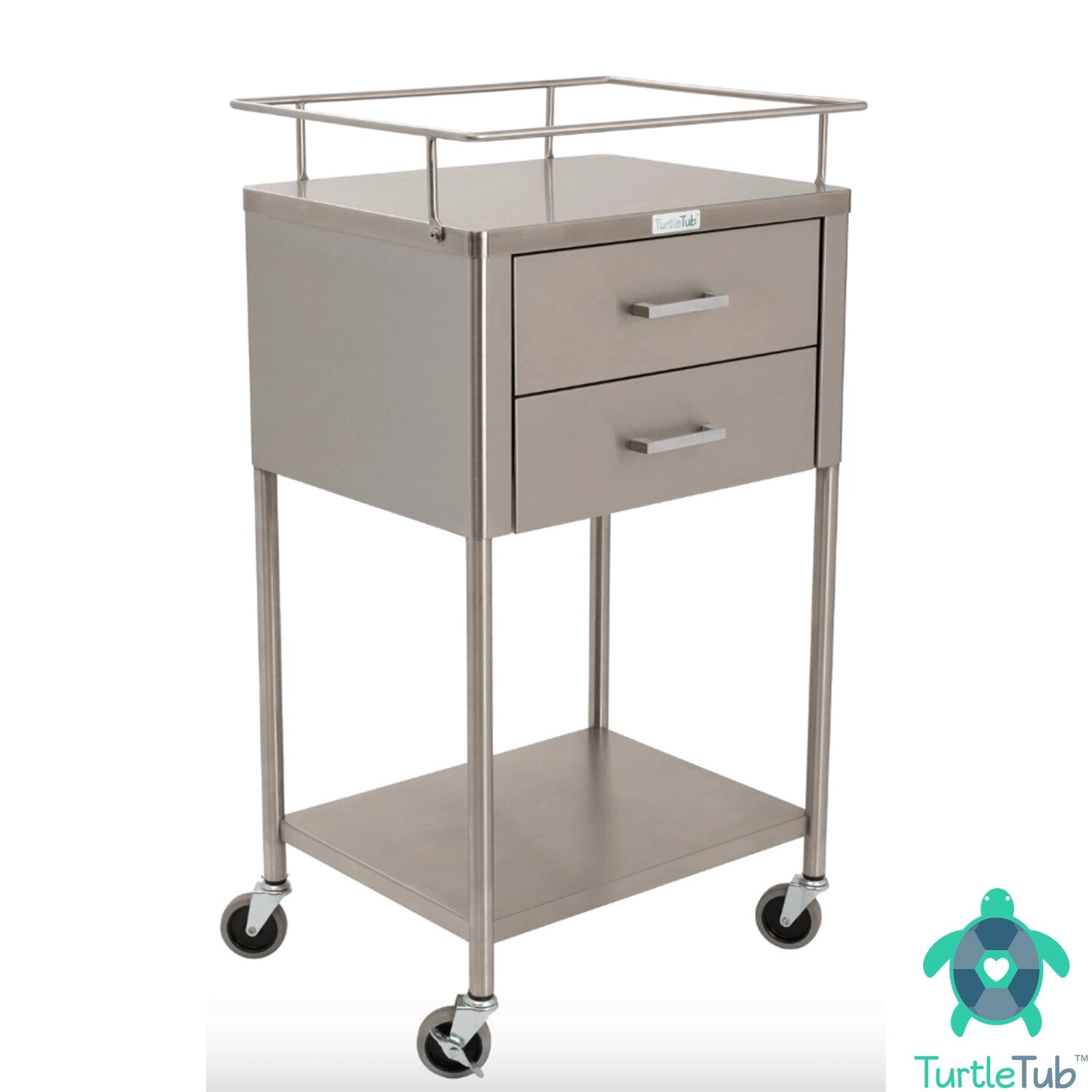 TurtleTub, Stainless Steel 2-drawer Bathing Cart - Pacific Biomedical