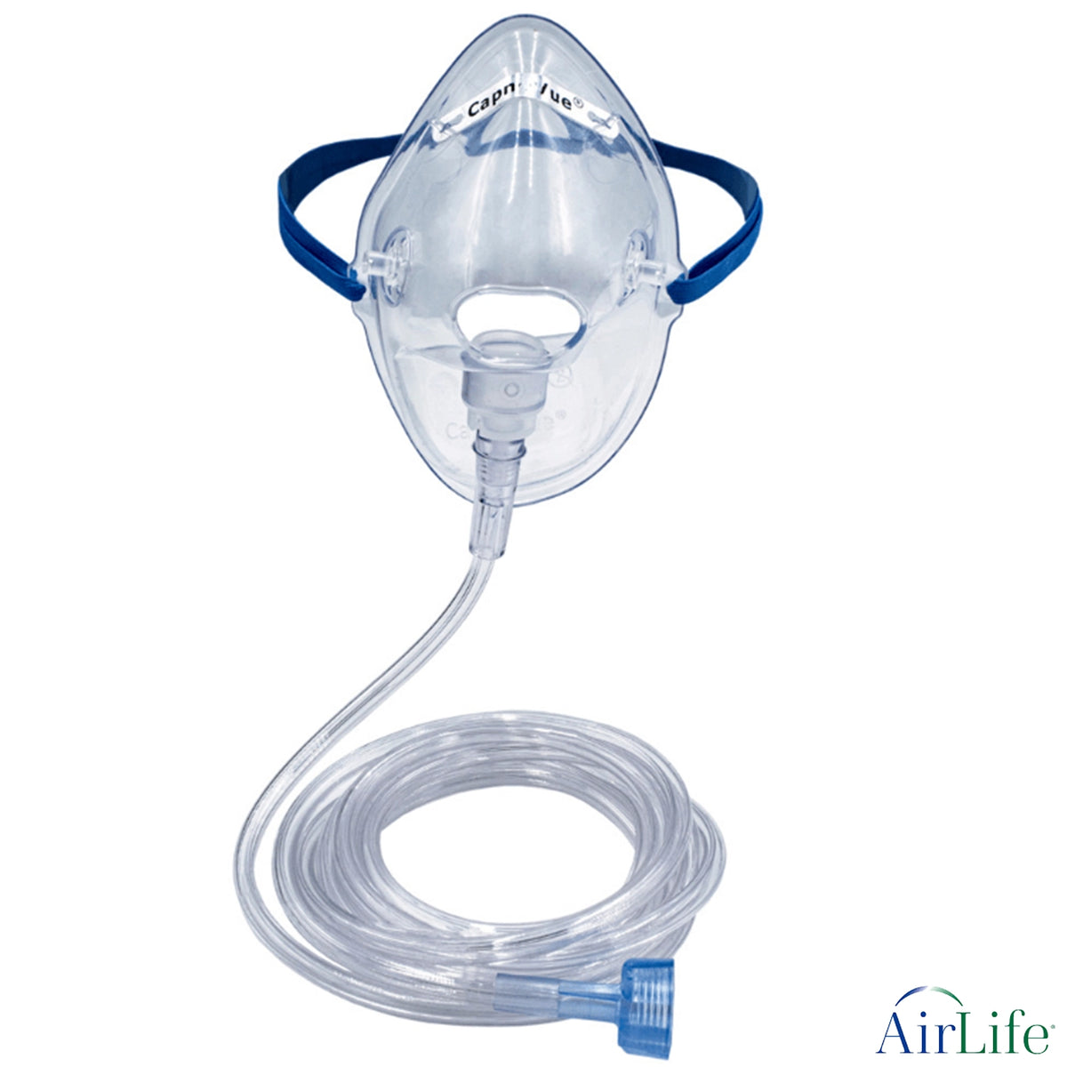 CapnoVue Oxygen Mask with ETCO2 Monitoring, Elongated Style, Adult One Size Fits Most... 