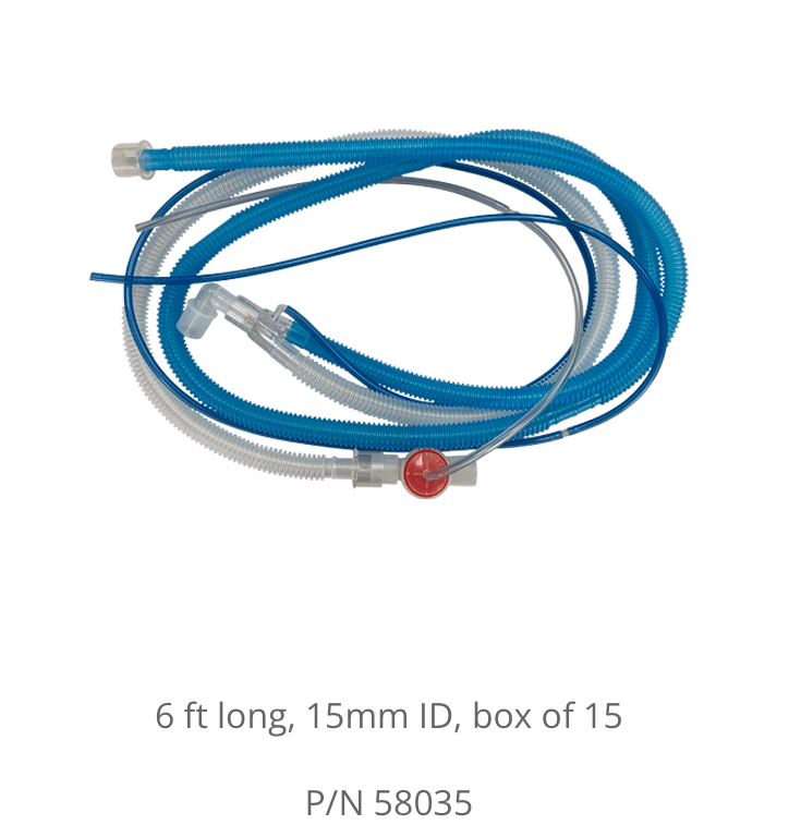 pNeuton Child / Pediatric patient circuit, disposable, single patient use, 15 mm ID, 6ft long - Pacific Biomedical