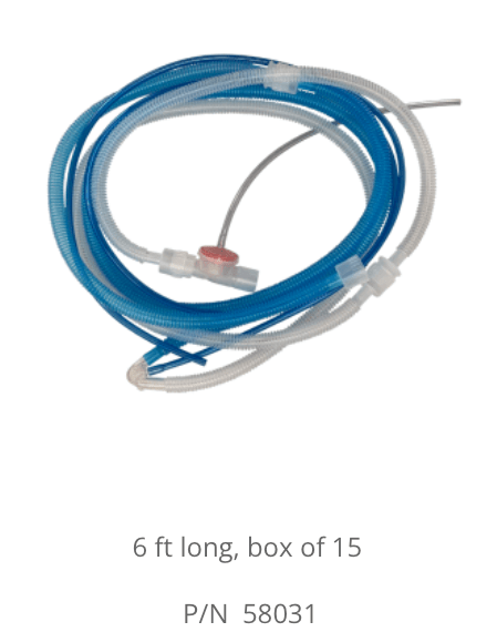 pNeuton Neonatal / Infant patient circuit, disposable, single patient use, 10 mm ID, 6ft (1.8m) long - Pacific Biomedical