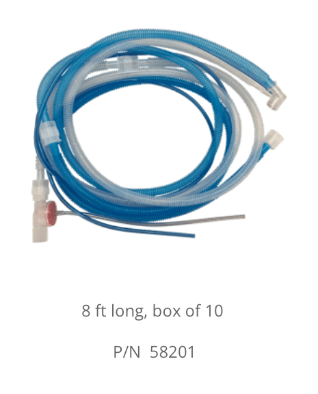 pNeuton Neonatal / Infant patient circuit, Disposable, Single Patient Use, 10 mm ID, 8 ft long - Pacific Biomedical