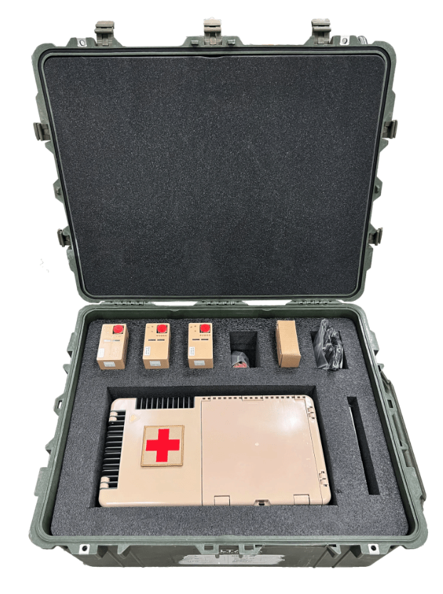 Delta Development APRU with spare batteries in a hardcase. Holds APRU, 3+ Batteries and Accessories. PN: A-001354