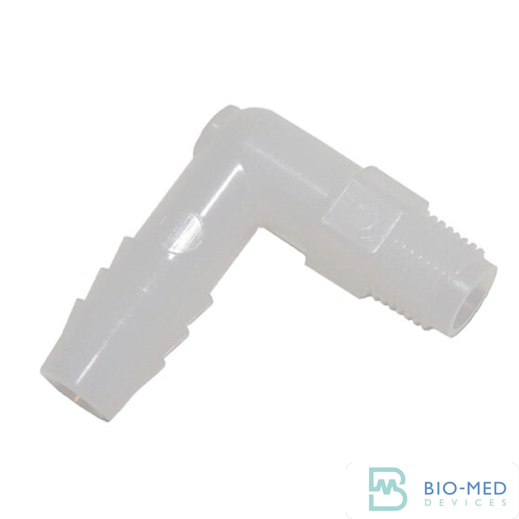 Barb Patient Right Angle 3/8" Nylon - Pacific Biomedical