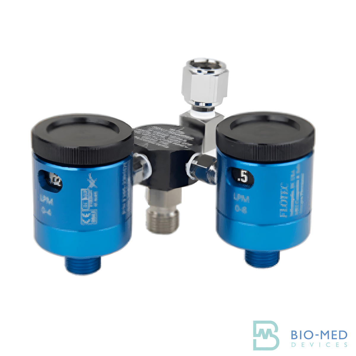 50 PSI Dual Flowmeters 4 & 8 LPM - Pacific Biomedical