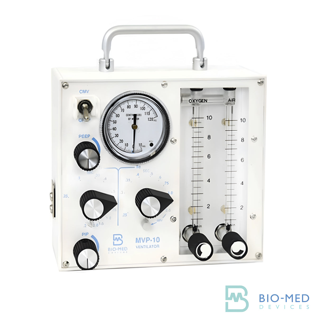 Continuous Flow Handle Bio-Med Devices MVP-10 Continuous Flow Transport Ventilator