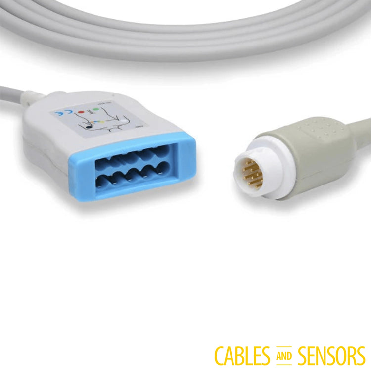 Philips Compatible EKG Trunk Cable, 10 Lead, 7 ft - M1663A 