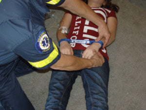 save a Jake code cuffs being applied to a patient.