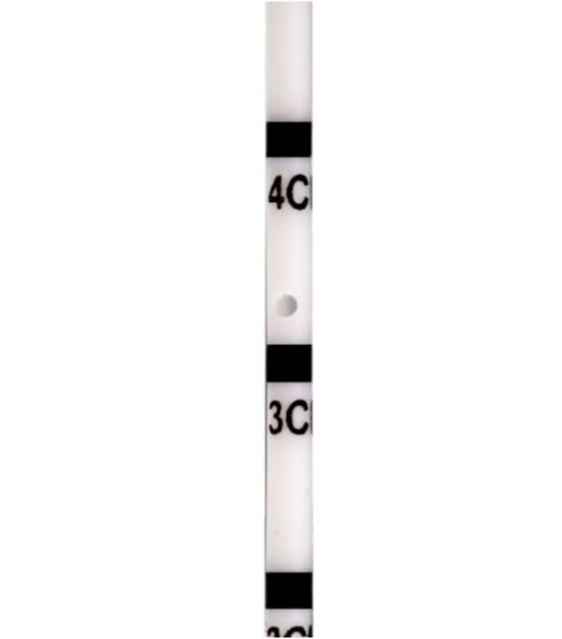 Up close view of the NAR Enhanced ARS catheter fenestrations.