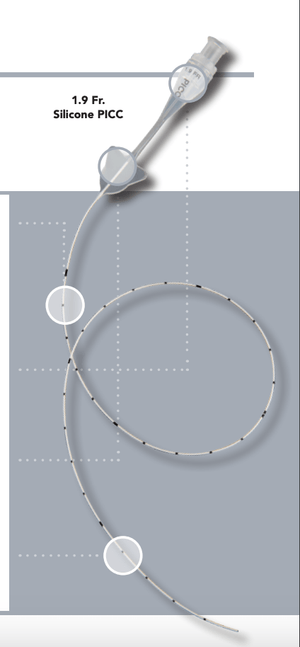 1.9 Fr PICC Silicon Catheter only (28cm) - Pacific Biomedical