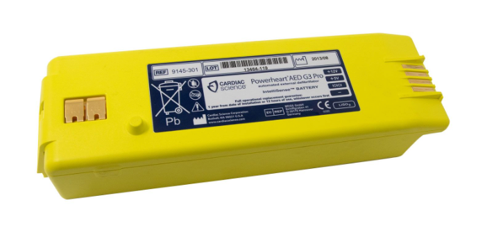 Cardiac Science G3 AED replacement battery. PN 9145-301