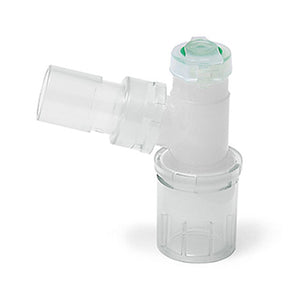 Intersurgical 1898000 double swivel elbow with double flip top cap with seal bronchoscopy port, 15 mm OD by 22 mm OD/15 mm ID