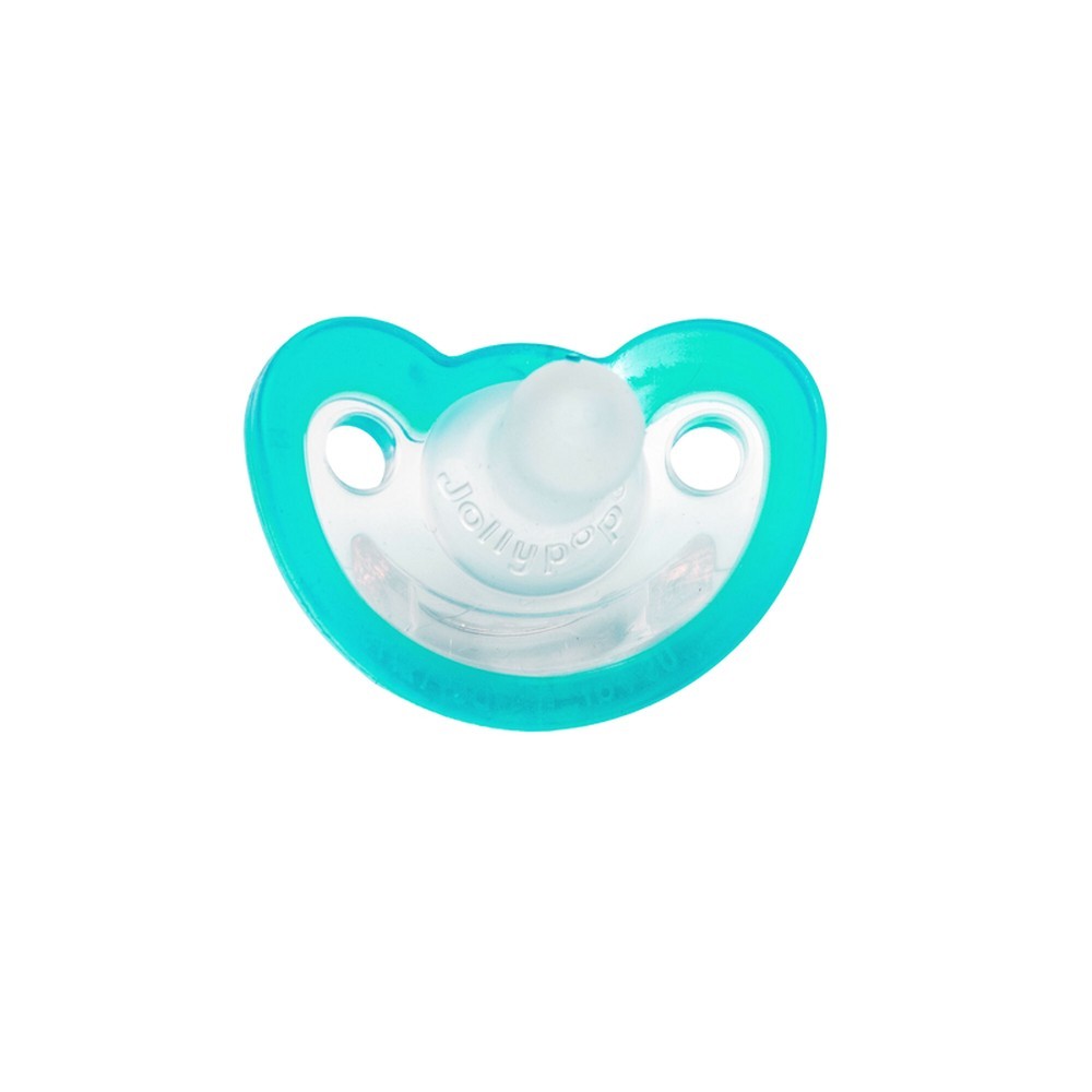 JollyPop Micro-Preemie teal pacifier front view