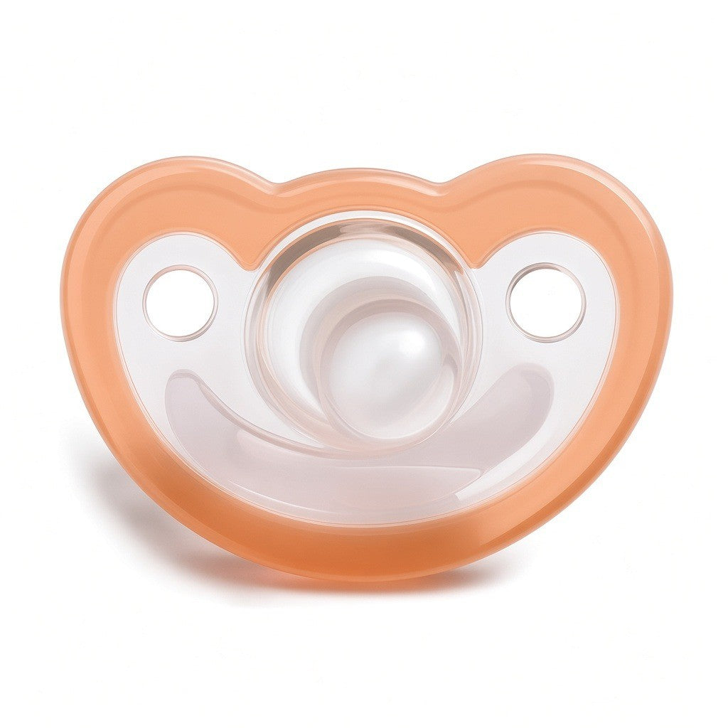 JollyPop Newborn orange pacifier front view