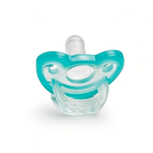 JollyPop Preemie teal pacifier angled view