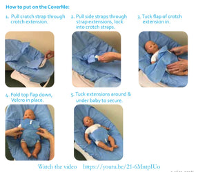 Instructions for application of the mamaroo MC1601505.  Approved CHS, 4moms & UPPABaby Distributor.