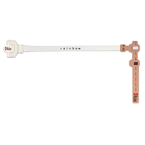 Masimo 2219 rainbow R25-L adult/neonatal adhesive sensor, tan long wrap on white rainbow cable and connector