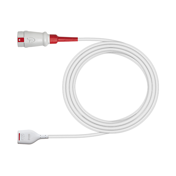 Masimo 4078 RD rainbow SET R25-12 patient cable, 12 ft, coiled with round 25-pin monitor connector and RD sensor connector