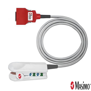 Masimo 20-Pin Red DCIP-dc3, Pediatric, Reusable, Direct Connect Sensor, 3 ft., (10-50 kg) - Pacific Biomedical