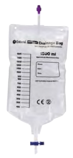 1500ml ENFit Drainage Bag PVC - Pacific Biomedical