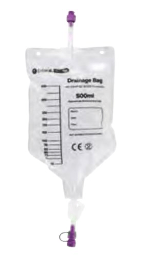 500ml ENFit Drainage Bag PVC - Pacific Biomedical