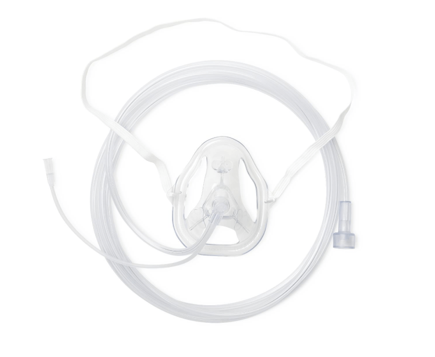 OxyMask™, Pediatric Oxygen Mask with ETCO2 Monitoring, 7' Universal Oxygen Tubing - Pacific Biomedical