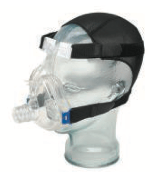 Adult Large Deluxe Contoured Mask with Straight Connector and Head Harness - Pacific Biomedical