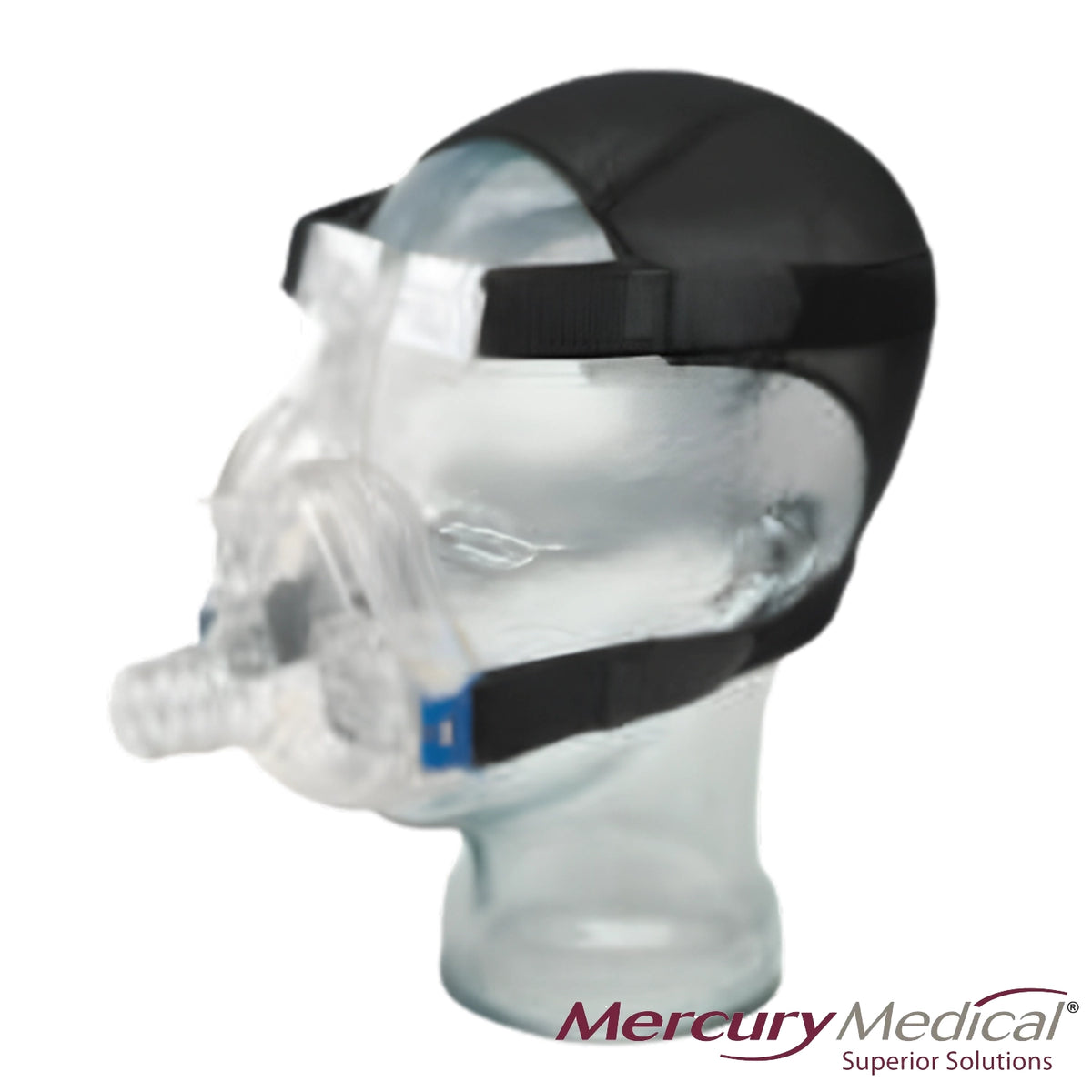 Child deluxe contoured mask with straight connector, head harness 