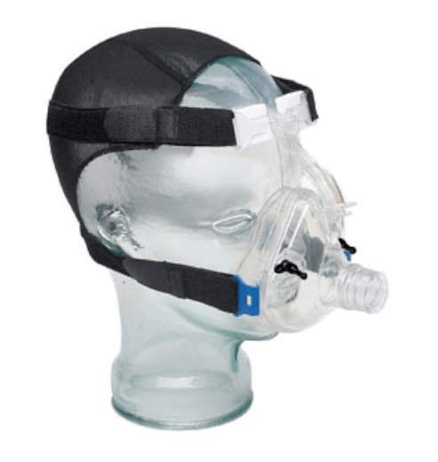 Deluxe Contoured Full Face Mask with Straight Connector, with 2 Mask Ports and Head Harness - Pacific Biomedical