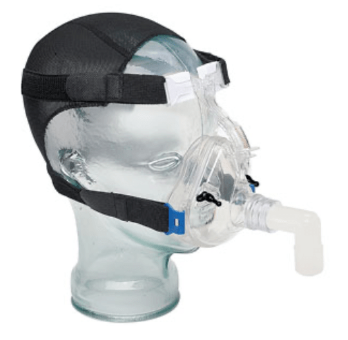 Large Adult Deluxe Full Face Mask with Separate Fixed Elbow, 2 Mask Ports and Head Harness 5/bx - Pacific Biomedical