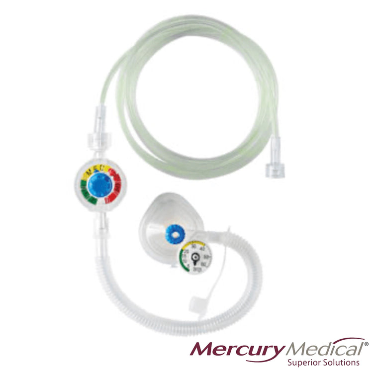 Neo-Tee with in-line Controller & Override Button, with 0-60 cm H2O Manometer, 10/Case 