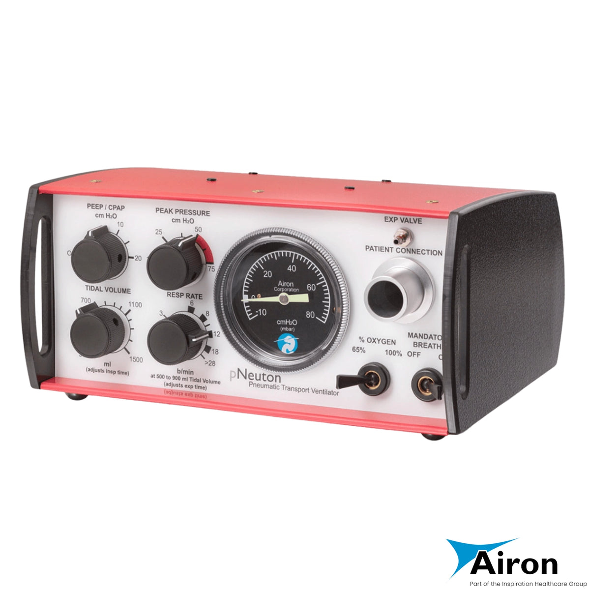 pNeuton Ventilator Model S Start-Up Kit: Includes Model S Ventilator, Travel Bag, and 8 ft High Pressure Oxygen Hose - Pacific Biomedical