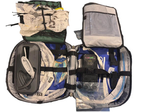 Open Precision Airway Bag PAB showing organized compartments