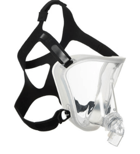 BiTrac MaxShield Select total face mask with interchangeable non-vented elbow with anti-asphyxiation valve and MaxShield Head Straps, Adult Extra Large - Pacific Biomedical