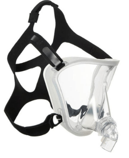 BiTrac MaxShield Select total face mask with interchangeable non-vented elbow with anti-asphyxiation valve and MaxShield Head Straps, Adult Large - Pacific Biomedical